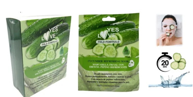 Masque visage à l'essence de concombre